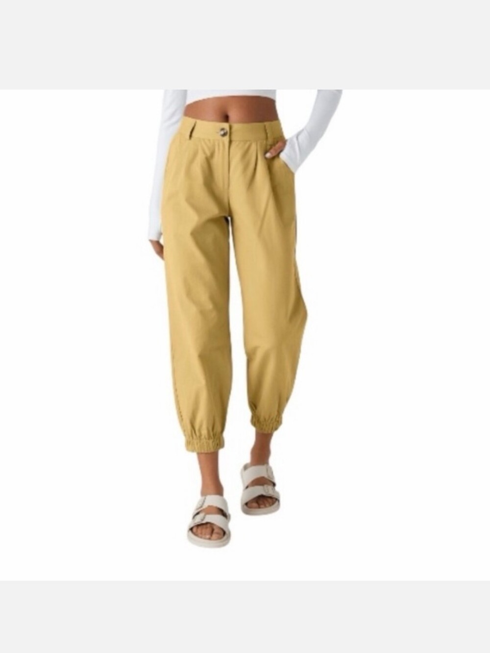 NWT Halara Golden Yellow Mustard High Waisted Jogger NWT M Medium